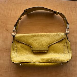 BCBG yellow leather mini bag
